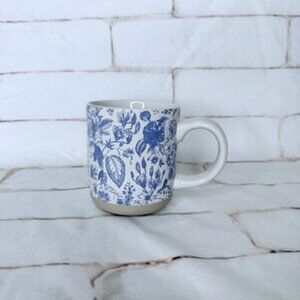 Sweet Water Decor White with Blue Floral Coffee Mug